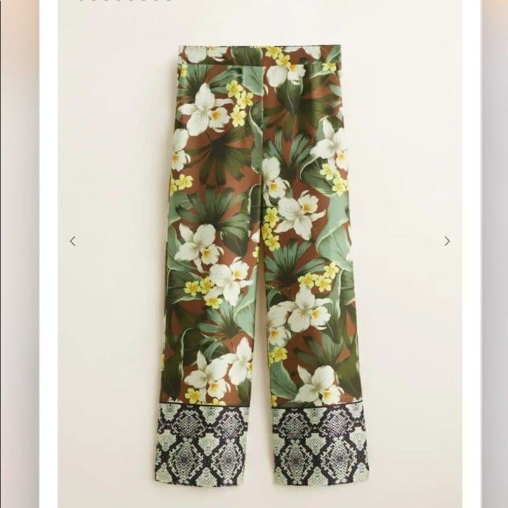 MNG Printed straight pants
